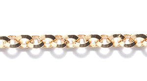 97CX2854: Chain Rolo Diamond Cut 3.5mm Gold 1FT