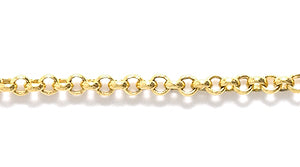 96CX854: Chain Rolo 2mm LNK Gold 1FT