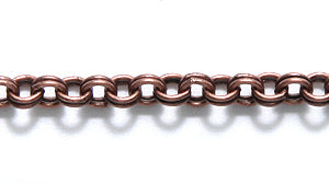 97CX1857: Chain DBL Rolo 3.5mm ANT CPPR 1FT