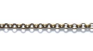 96CX858: Chain Rolo 2mm LNK ANT Brass 1FT