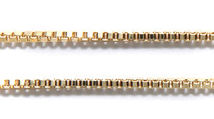 CX153-G: Chain Box Rolo 1.2mm Gold 1FT