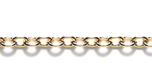 CX924-G: Chain 2.5mm Round Cable Gold 1FT