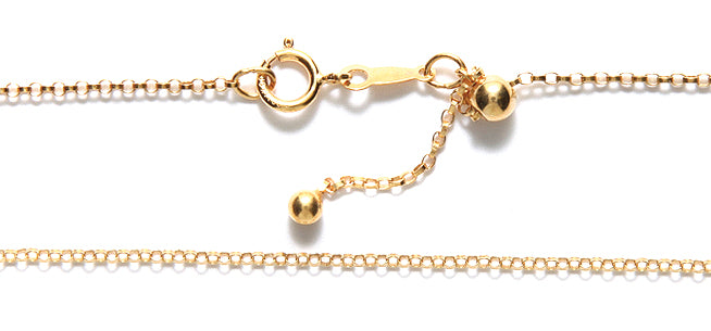 CX2390-GF: Adjustable 1.1mm Rolo Chain GoldFill 22IN