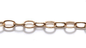 TX1525-AG: Chain 2.5mm Embossed Cable Ant GLD-1FT