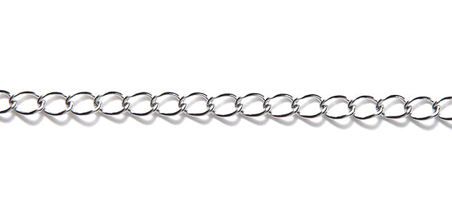 SX139: Chain Stainless Steel 4mm Round Curb 1FT