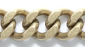 56CX1858: Chain 10x12mm Curb ANT Brass 1FT