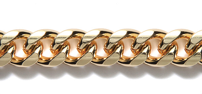 CX917-G: Chain Steel 11x13.5mm Curb Gold 6"