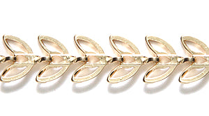 CX161-G: Butterfly Chevron Chain 6.4mm Gold 1FT