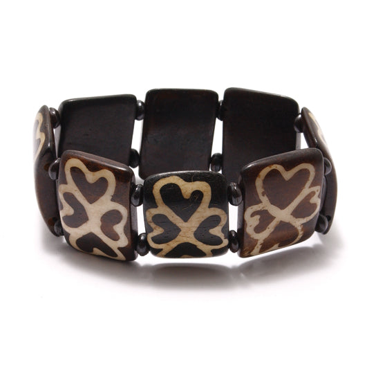 IN450-10: Bone Stretch Bracelet 30mm Rect