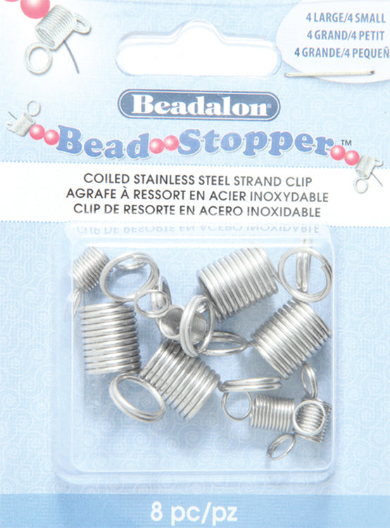 MS607-MX: Bead Stopper Small And Large 8 Piece Set 1 Package