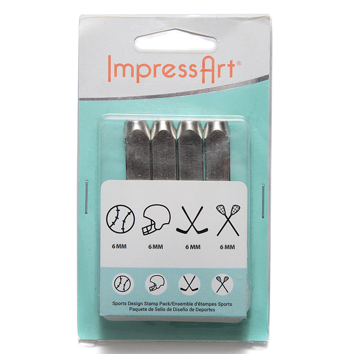 IA154-KP6: Impressart Stamp Set Sports 6mm 4 Piece - Set