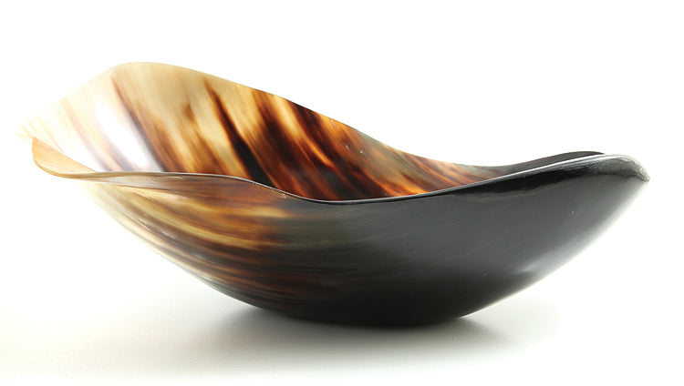 HR108-2: Water Buffalo Horn Oval Bowl 9x15IN - 1PC