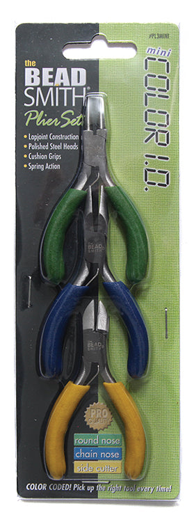 MS150-MIN: 3 Piece Economy Mini Plier Set Cushion  Handle 3"