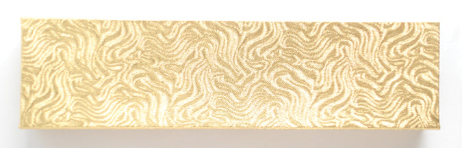 MS6546-G: Gift Box w/Cotton Gold Swirl 8 X 2 X 1 - 4PC