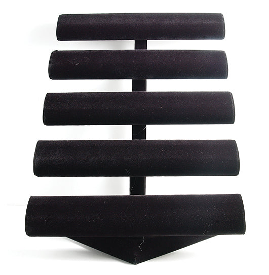 MS6682-5B: 5 Tier T Bar Black Velvet 14.75IN