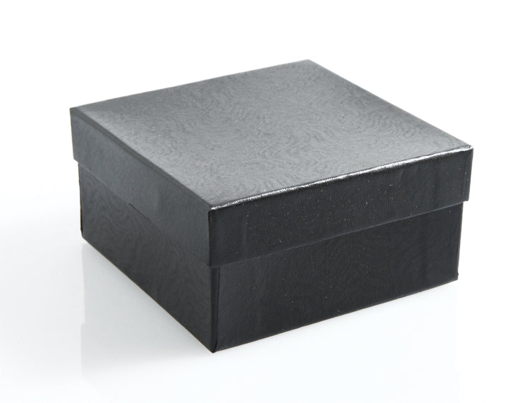 MS6542-B4: Gift Box w/Cotton Black 3 3/4x3 3/4x2 - 4PC