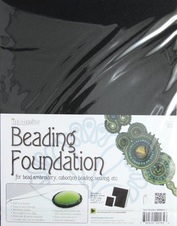 MS621-B1: Beading Foundation Black 8.5x11 Inch-1EA