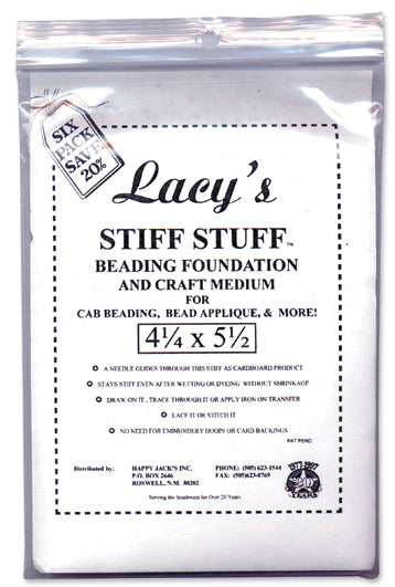 MS620: Lacys Stiff Stuff 4.25 X 5.5 Inch 6 Pack