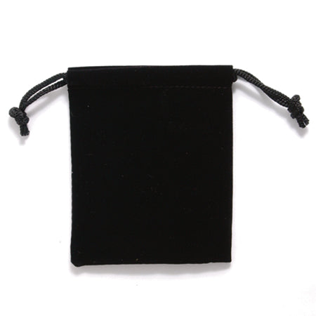 MS786: Jewelry Bag Black Velveteen 8x10cm-3EA