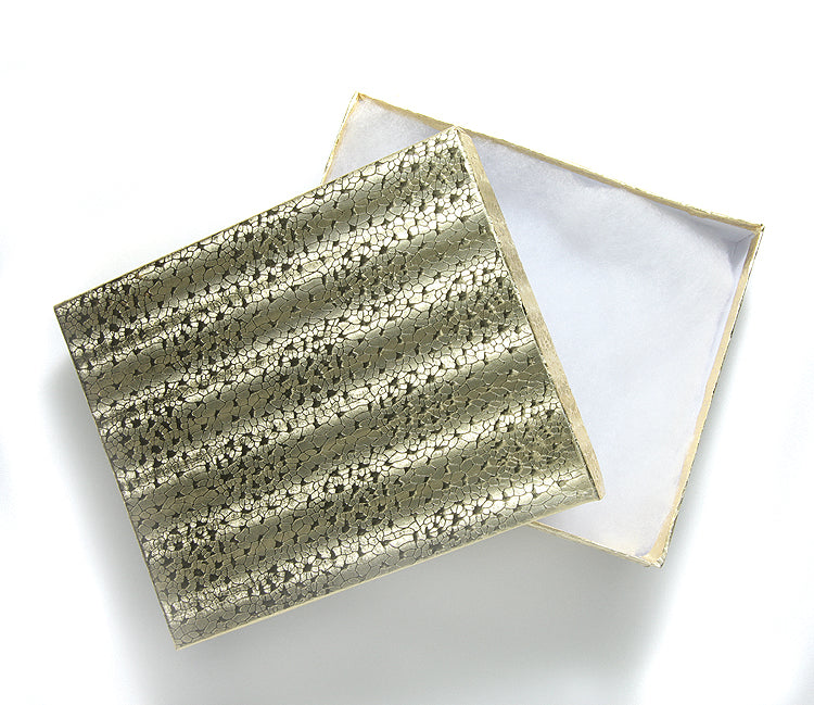 MS6544-G2: Gift Box Square Gold 6.25x5.25IN 3PC