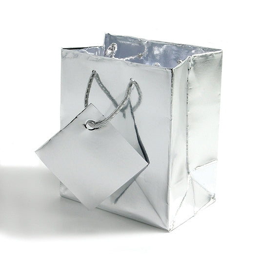 MS6532-S: Gift Bag Silver 2x3IN 10PC