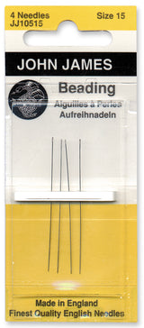 JJ105-15: Needle John James Beading #15 JJ105-15 4PC