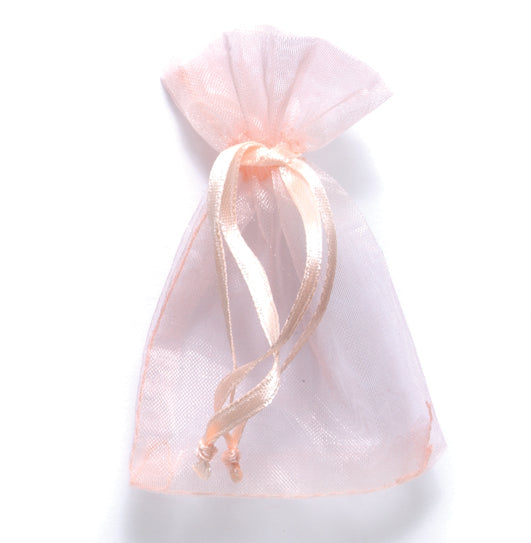 9MS787-33: Jewelry Bag Peach 6x9cm-10PC Pack