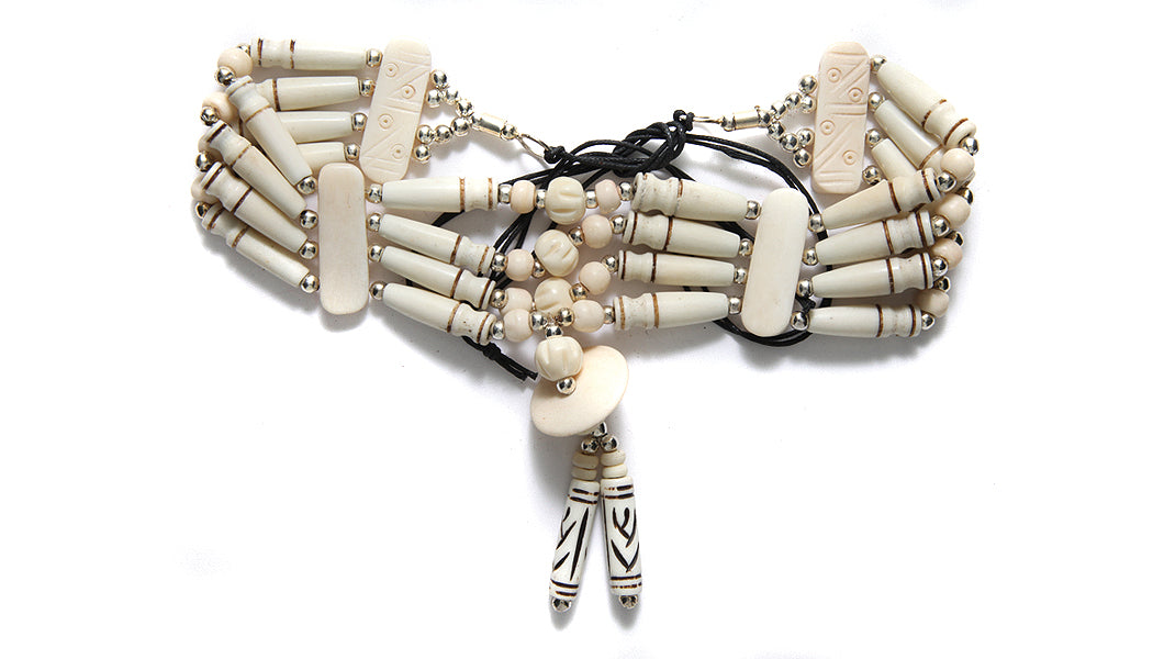 BN940-8: Bone Multi Strand Choker