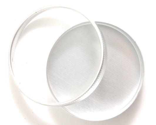 2MS92: Round Aluminum Tin Glass 25x75mm-1PC