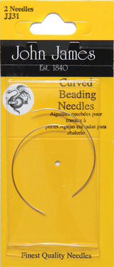 JJ31: John James Curved Beading Needle #10 JJ31 2PC