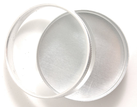 1MS92: Round Aluminum Tin Glass 25x70mm-1PC