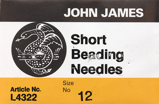 1FI280-12: Needle John James Short Beading #12 L4322-12S 25PC