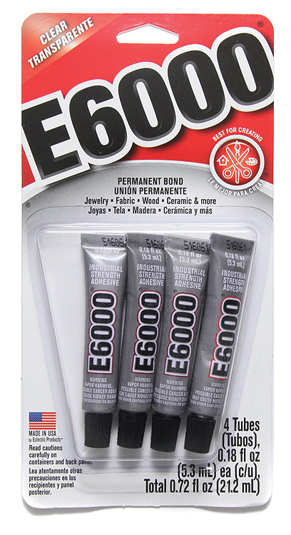 FI399-18: E6000 Multi-purpose Glue .18OZ 4PPK GROUND SHIP