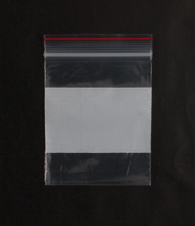 FI762-2535: Plastic Bags Zip-close 2.5x3.5 White-100PC