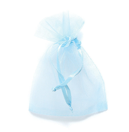 2MS787-73: Jewelry Bag Baby Blue/w Aqua 9x12cm-10PC Pack