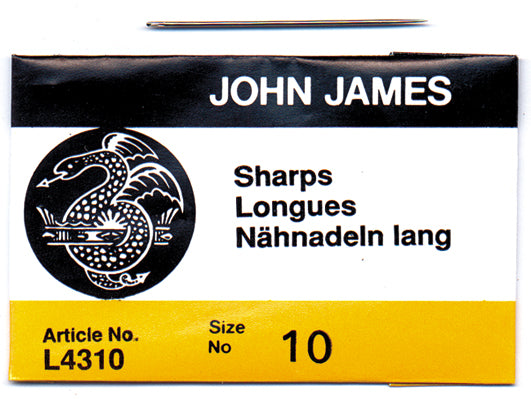 FI280-10: Needle John James Short Sharp #10 L4310-10 25PC