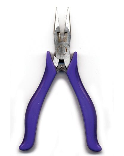 FI426: Chain Nose Plier With Cutter Purple Handle 1 Each