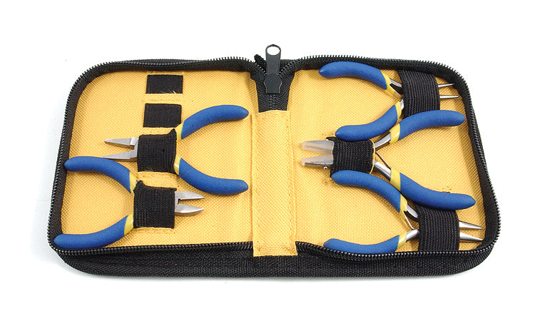 FI486-Z: 5 Piece Miniature Plier Set With Zip Pouch - Set