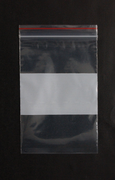 FI762-35: Plastic Bags Zip-close 3x5IN White-100PC