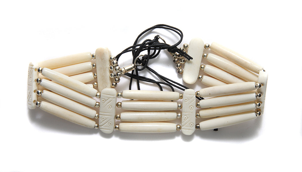 BN940-2: Bone Multi Strand Choker