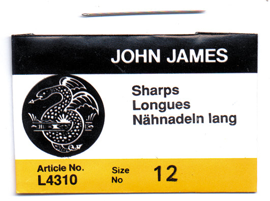 FI280-12: Needle John James Short Sharp #12 L4310-12 25PC