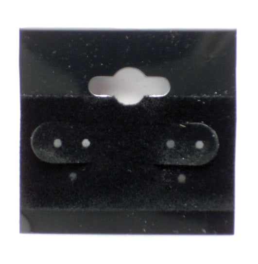 FI73-B: Earring Card Black 1.5x1.5 100PC