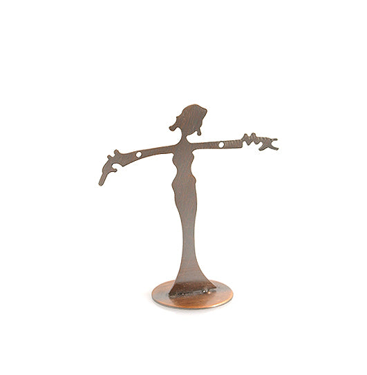 FI4410-L1: Earring Stand Lady Copper 2.3x2.5