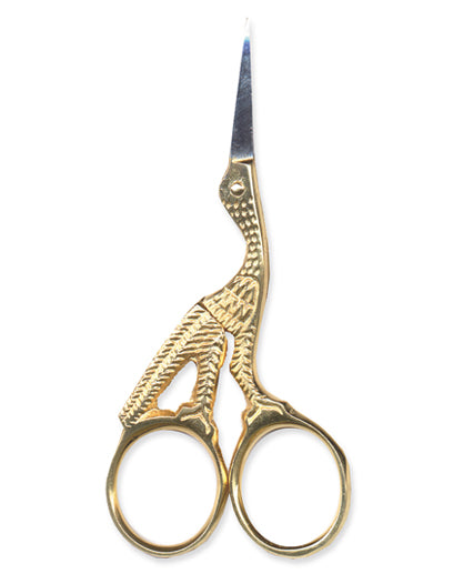 FI421-B: Scissors With Gold Stork Handle 3.75 Inch - 1 Piece