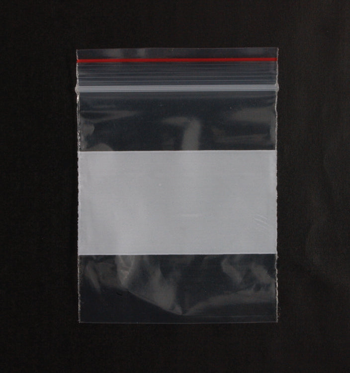 FI762-34: Plastic Bags Zip-close 3x4IN White-100PC