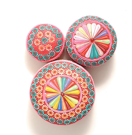 99MS-92: India Box Round Set Pink 3 Sizes - Set