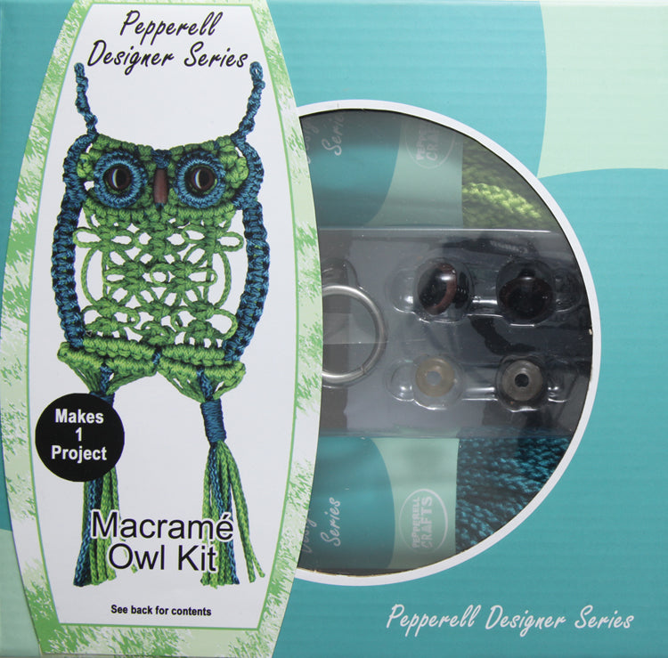 KT3405-MH: Macrame Kit Green Owl