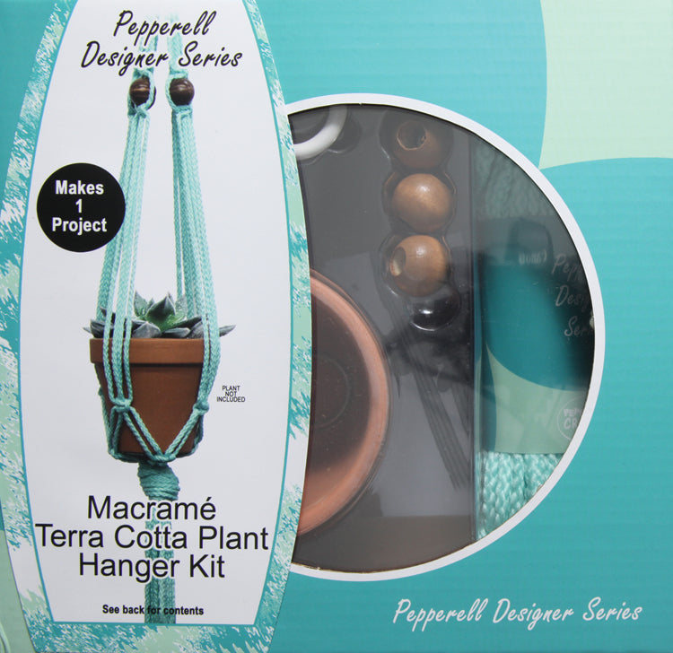 KT3402-MH: Macrame Terra Cotta Plant Hanger Kit