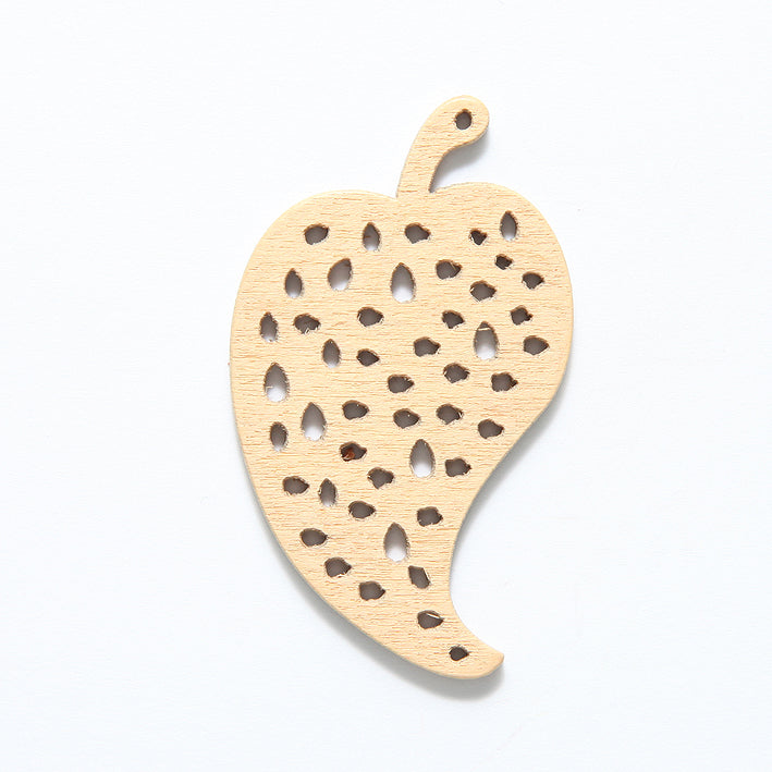 48WC816-51: Wood Leaf Dots 48mm LT -3PC