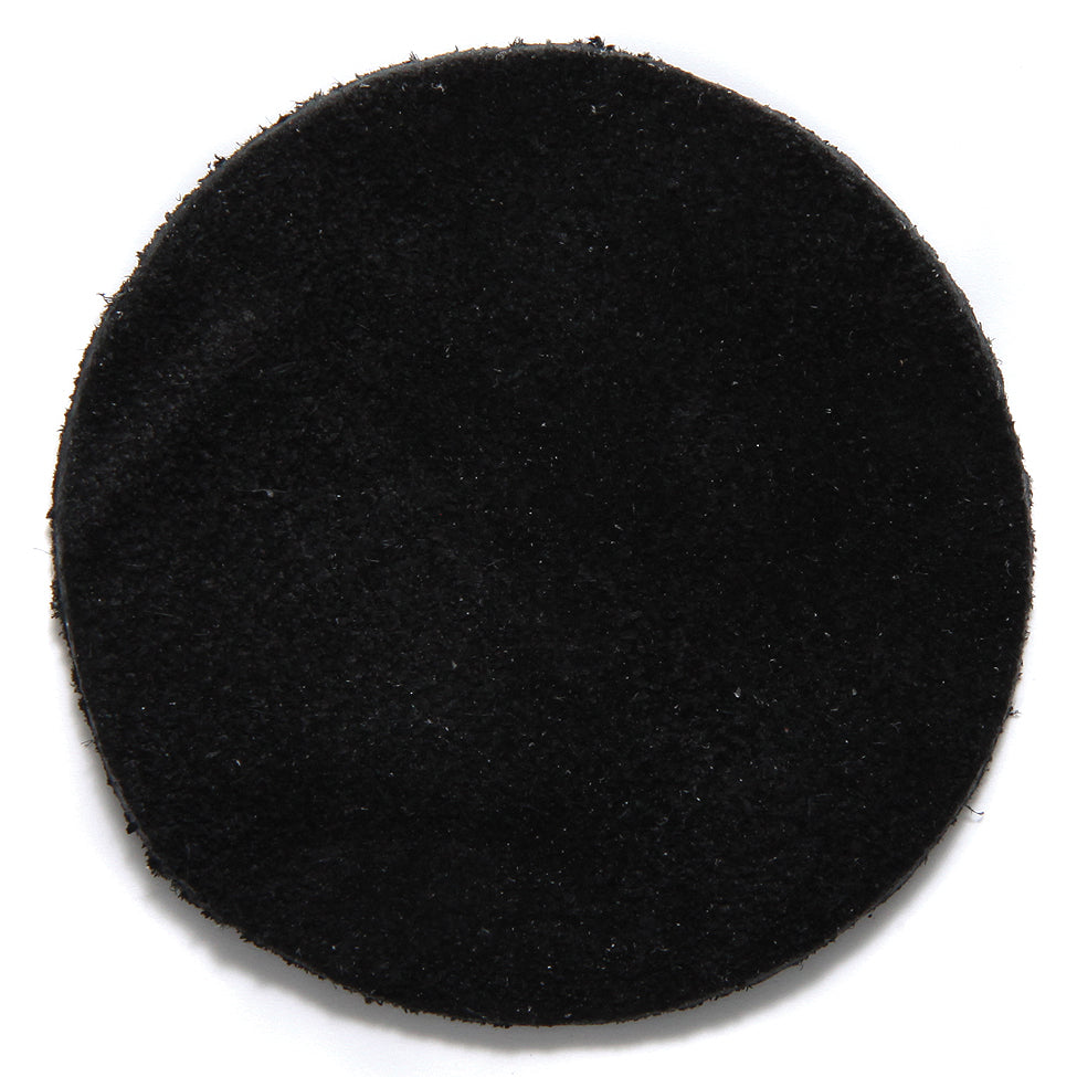 LD109-3: India Suede Leather Disc Black 3 Inch - 1 Piece